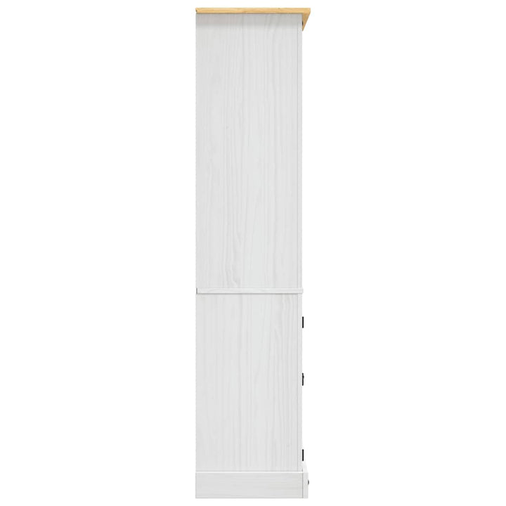 skab Corona-serien 80x40x170 cm mexicansk fyrretræ hvid