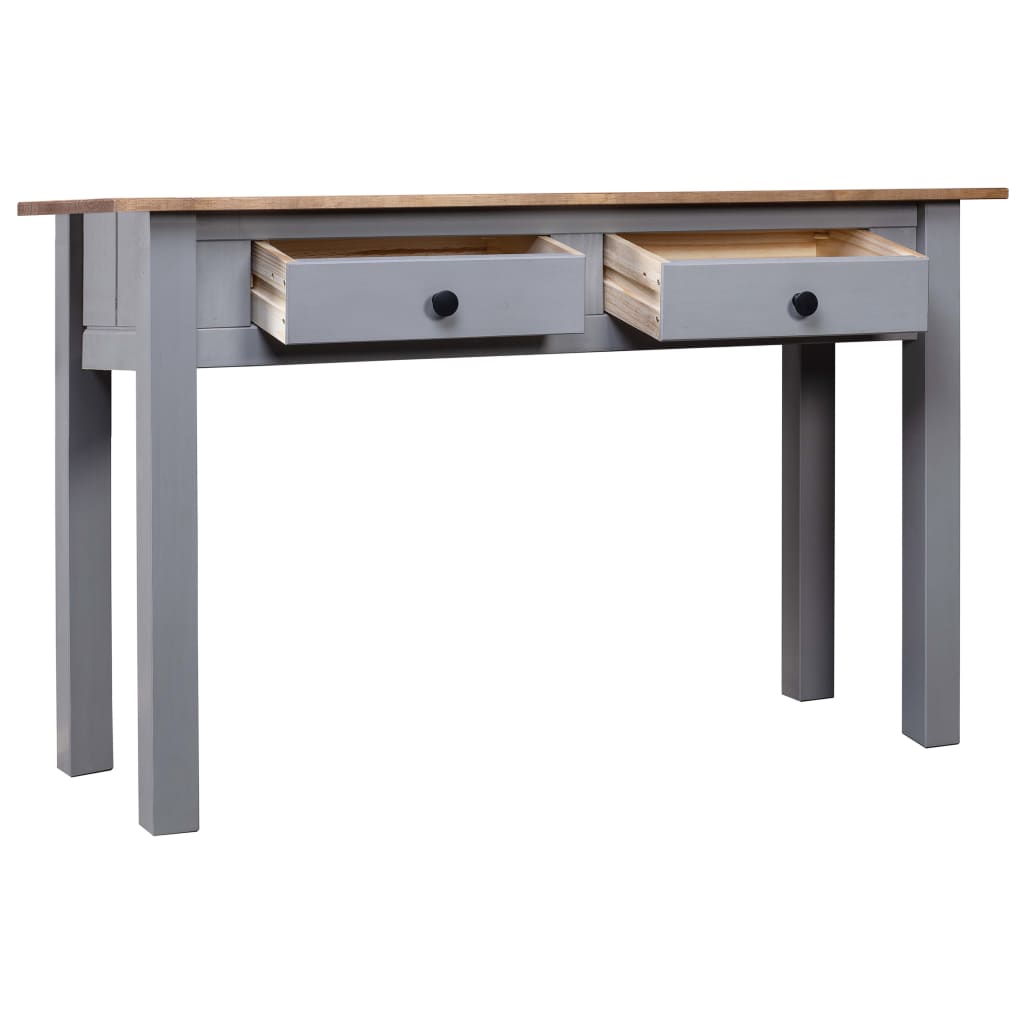 konsolbord Panama-serien 110x40x72 cm massivt fyrretræ grå