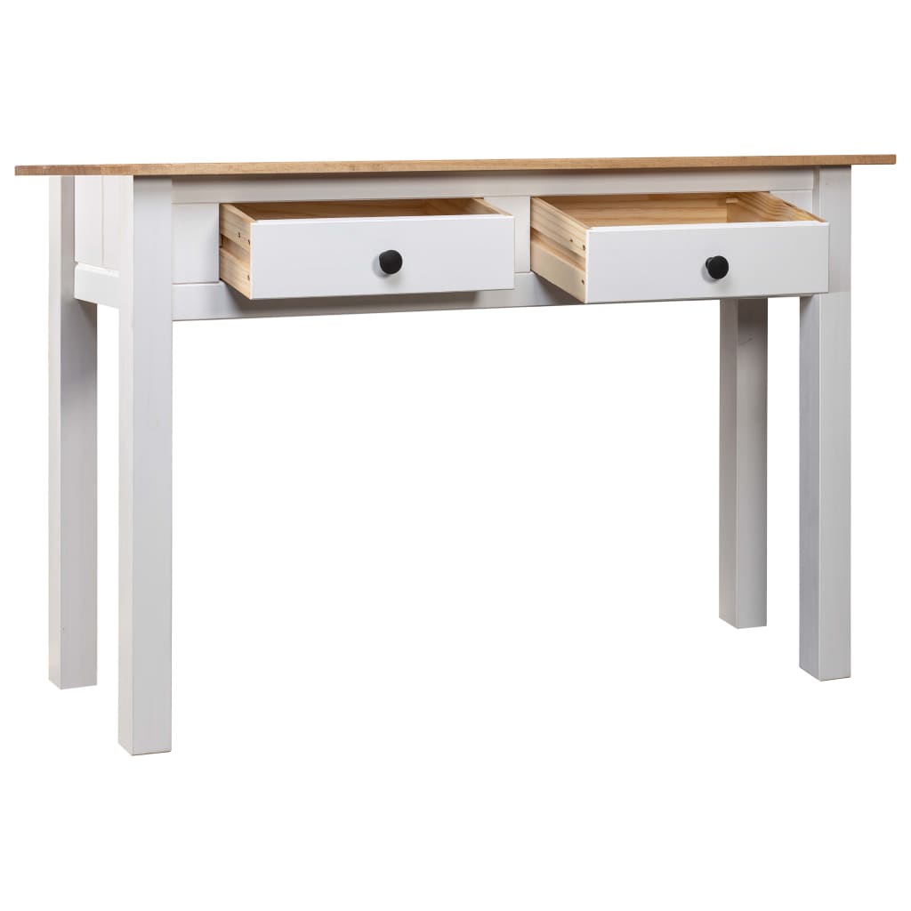 konsolbord Panama-serien 110x40x72 cm massivt fyrretræ hvid