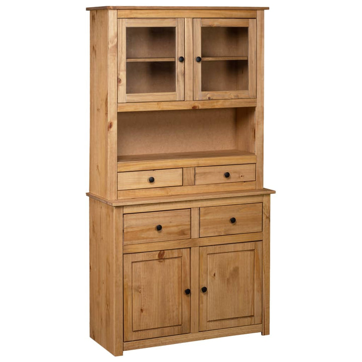 højskab Panama-serien 93x40,5x180 cm massivt fyrretræ