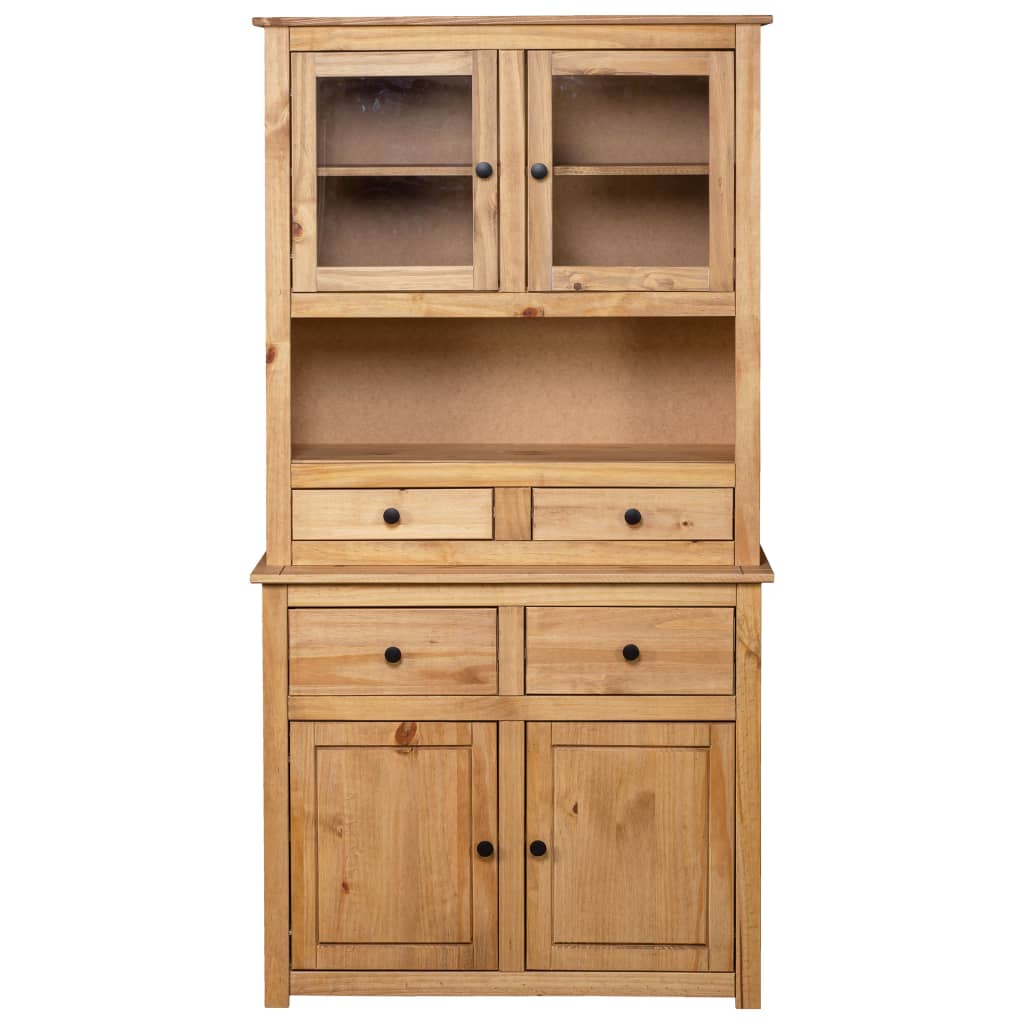 højskab Panama-serien 93x40,5x180 cm massivt fyrretræ
