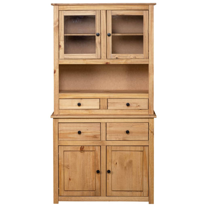 højskab Panama-serien 93x40,5x180 cm massivt fyrretræ