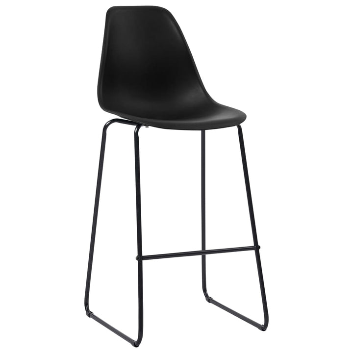 barstole 2 stk. plastik sort