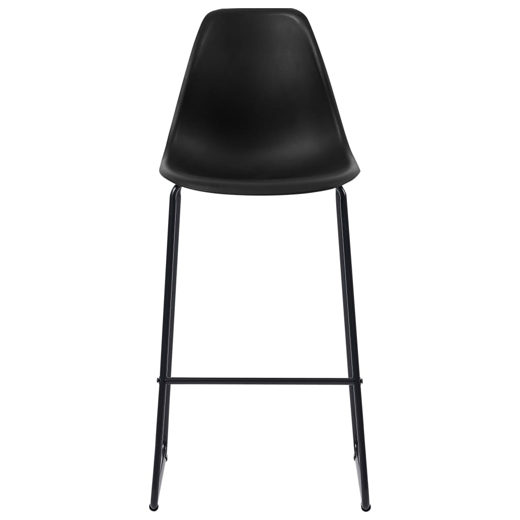 barstole 2 stk. plastik sort