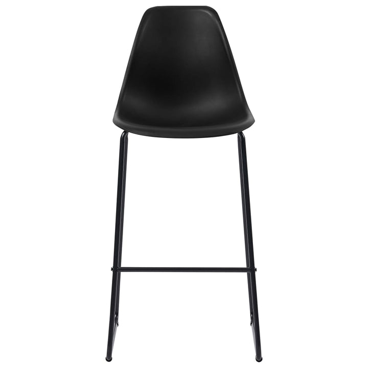barstole 2 stk. plastik sort