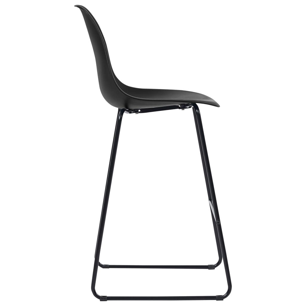 barstole 2 stk. plastik sort
