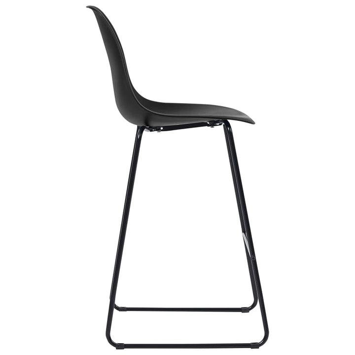 barstole 2 stk. plastik sort