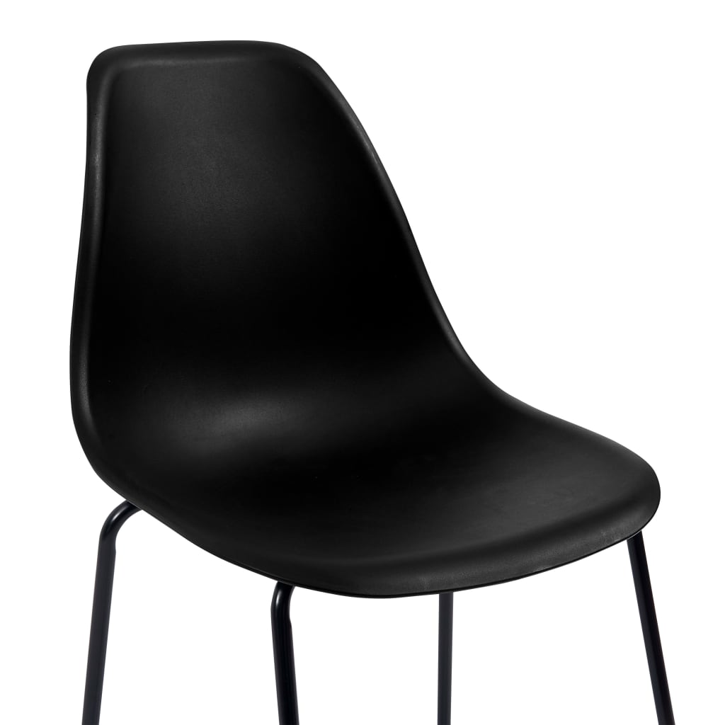 barstole 2 stk. plastik sort