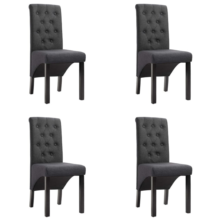 spisebordsstole 4 stk. stof mørkegrå