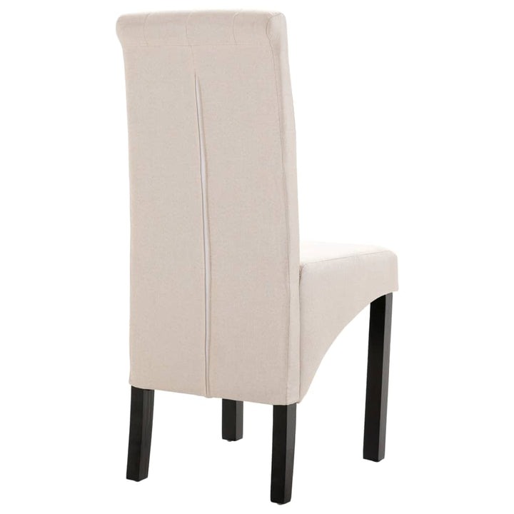 spisebordsstole 4 stk. stof cremefarvet