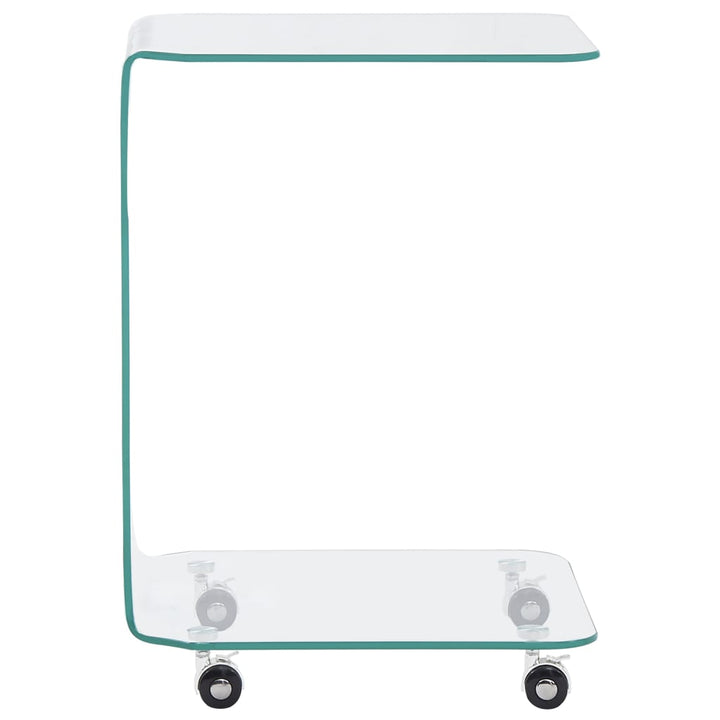 sofabord 45 x 40 x 63 cm hærdet glas transparent