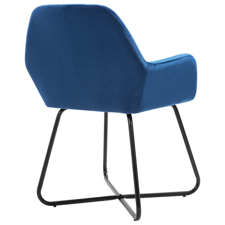 spisebordsstole 6 stk. velour blå