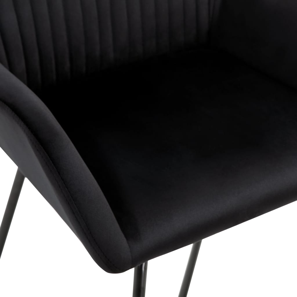 spisebordsstole 4 stk. velour sort