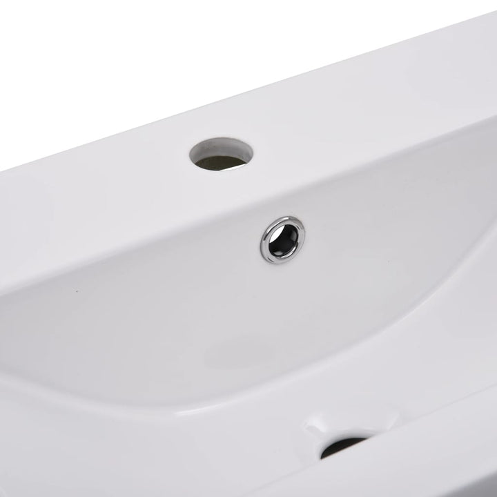 indbygget håndvask 81x39,5x18,5 cm keramisk hvid
