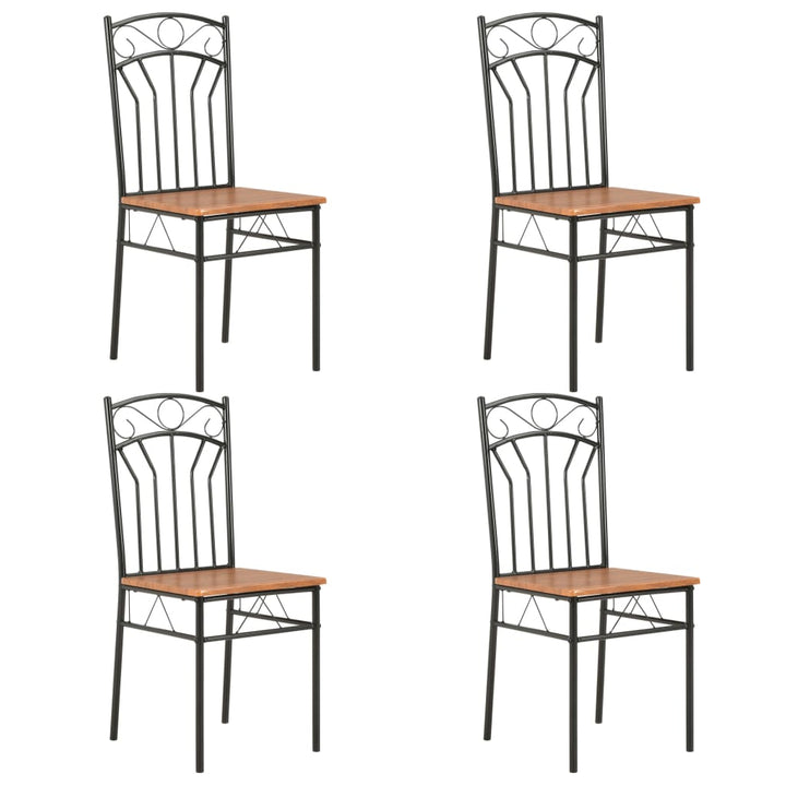 spisebordsstole 4 stk. MDF brun