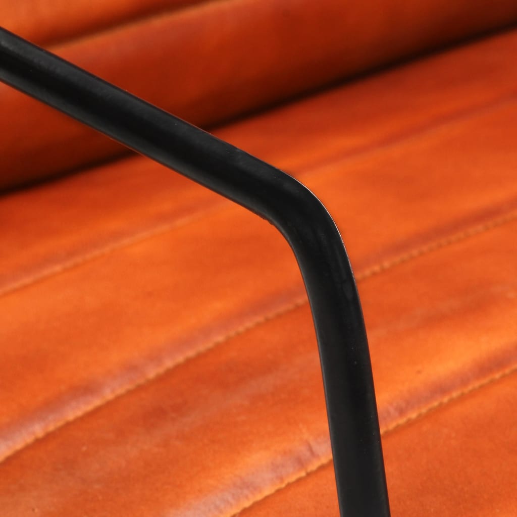 lænestol ægte skind gyldenbrun