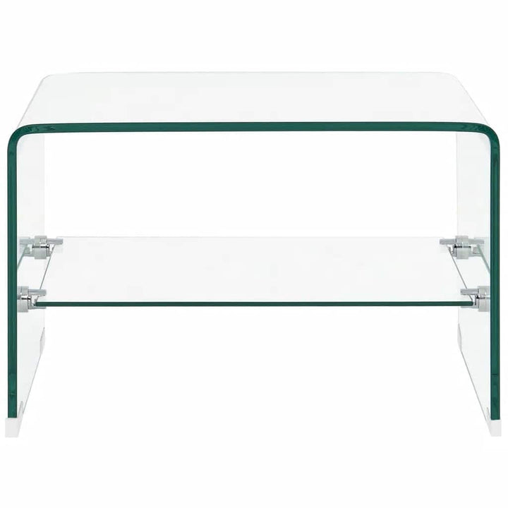 sofabord 50 x 45 x 33 cm hærdet glas transparent