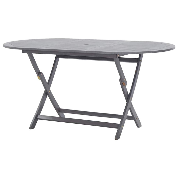 foldbart havebord 160x85x75 cm massivt akacietræ
