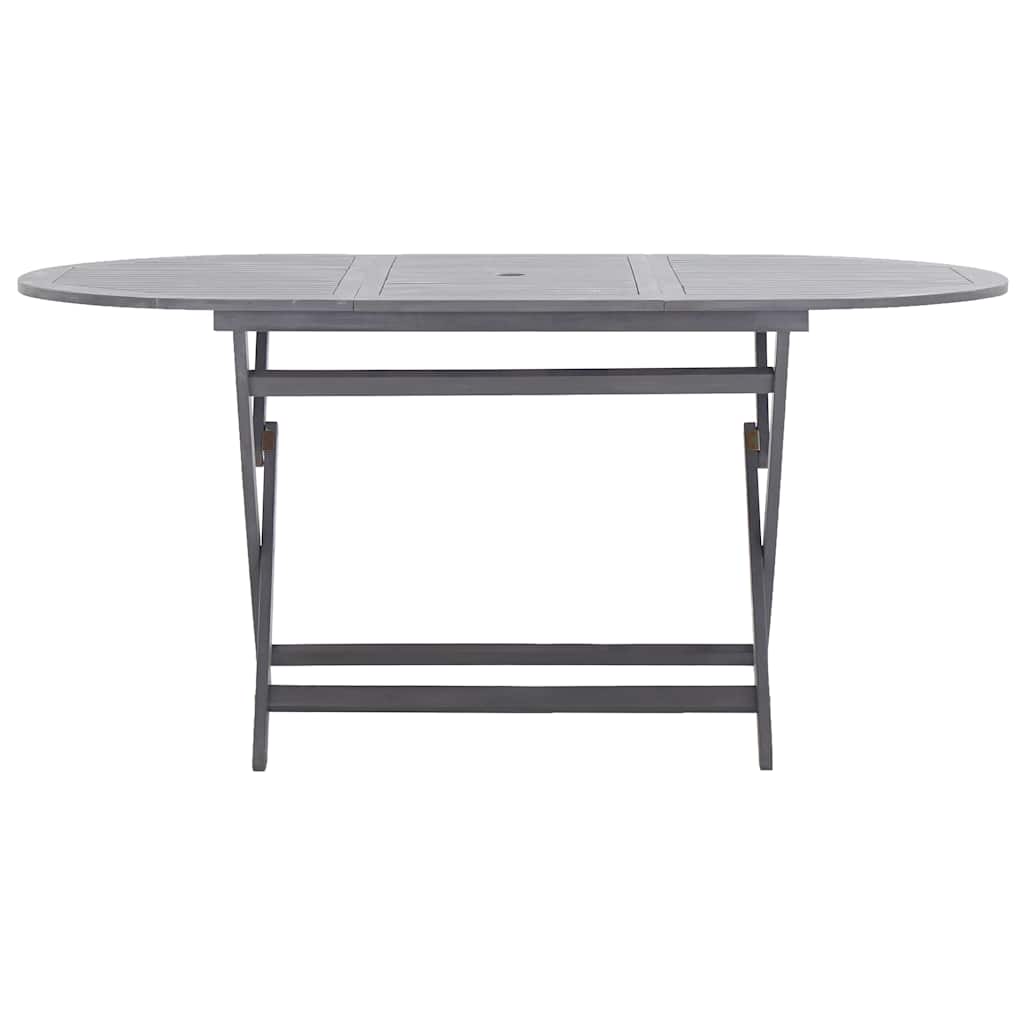 foldbart havebord 160x85x75 cm massivt akacietræ