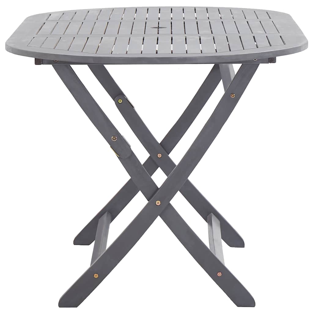 foldbart havebord 160x85x75 cm massivt akacietræ