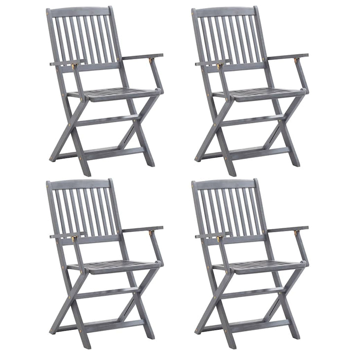 foldbare havestole 4 stk. massivt akacietræ