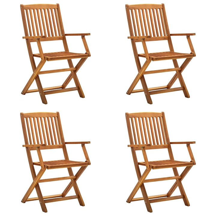 foldbare havestole 4 stk. massivt akacietræ
