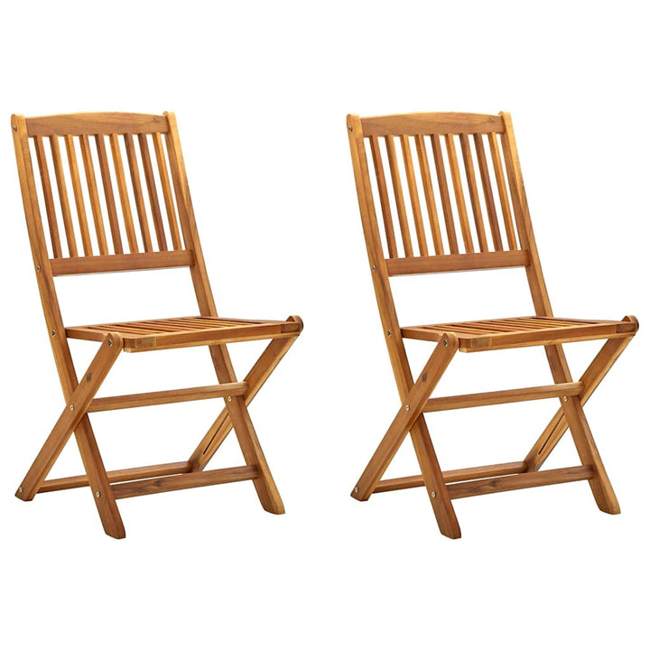 foldbare havestole 2 stk. massivt akacietræ