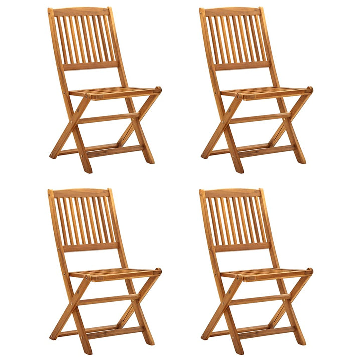 foldbare havestole 4 stk. massivt akacietræ