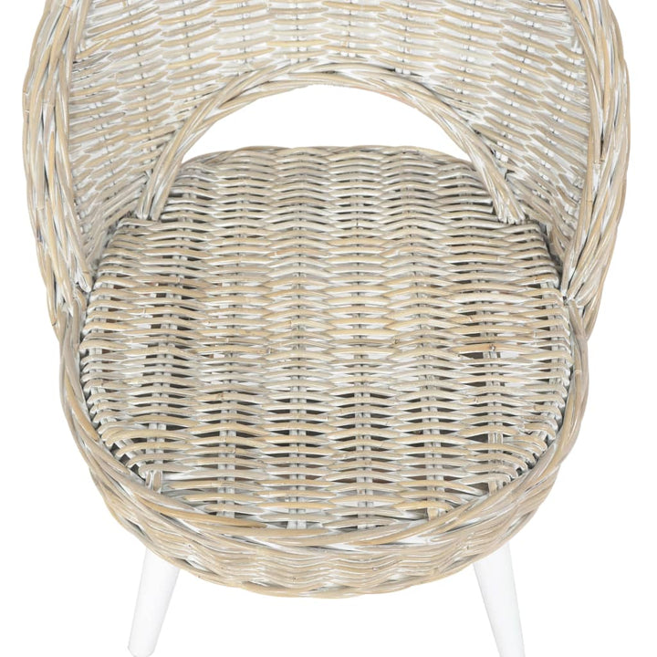lænestol kubu-rattan hvid