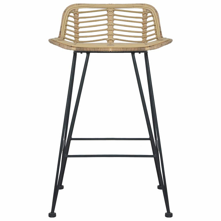 barstole 2 stk. rattan naturfarvet