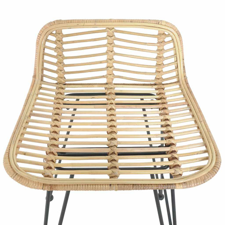 barstole 2 stk. rattan naturfarvet