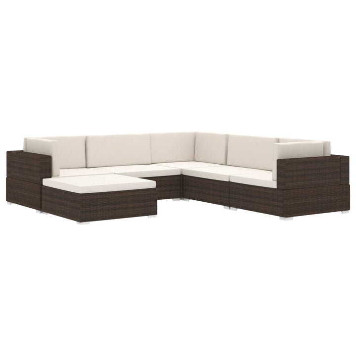 hjørnesæde til sofa 1 stk. med hynder polyrattan brun