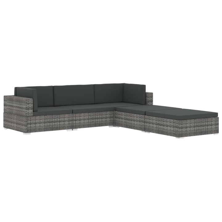 hjørnesæde til sofa 1 stk. med hynder polyrattan brun