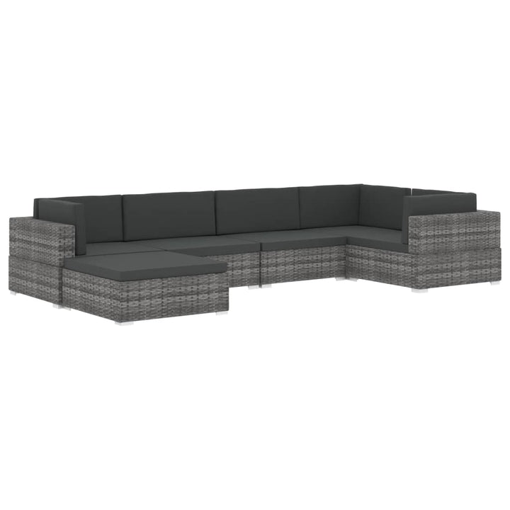 hjørnesæde til sofa 1 stk. med hynder polyrattan sort