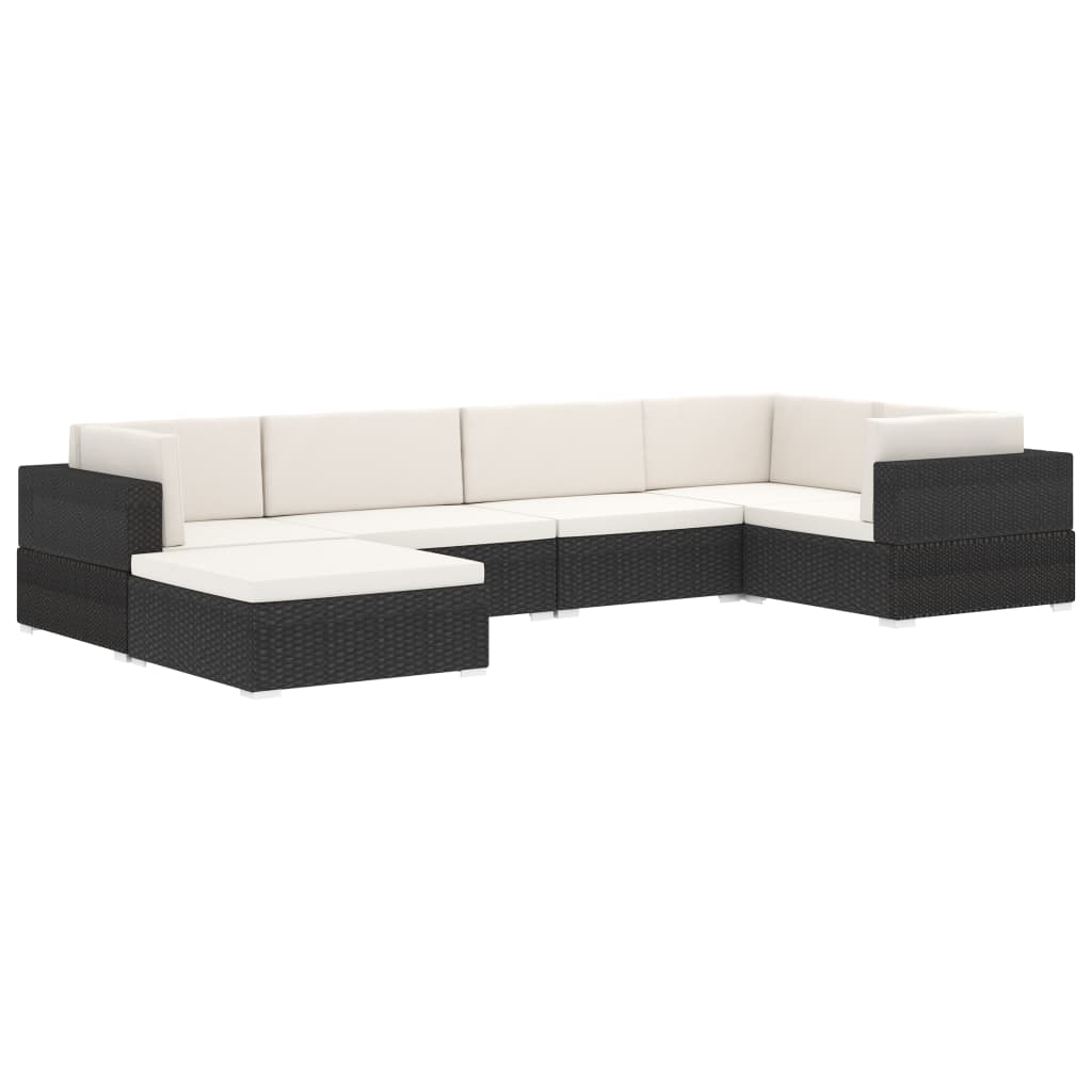 fodskammel til sofa 1 stk. med hynde polyrattan brun