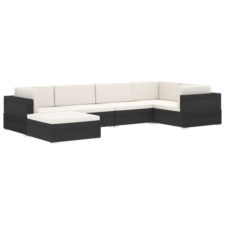 fodskammel til sofa 1 stk. med hynde polyrattan brun