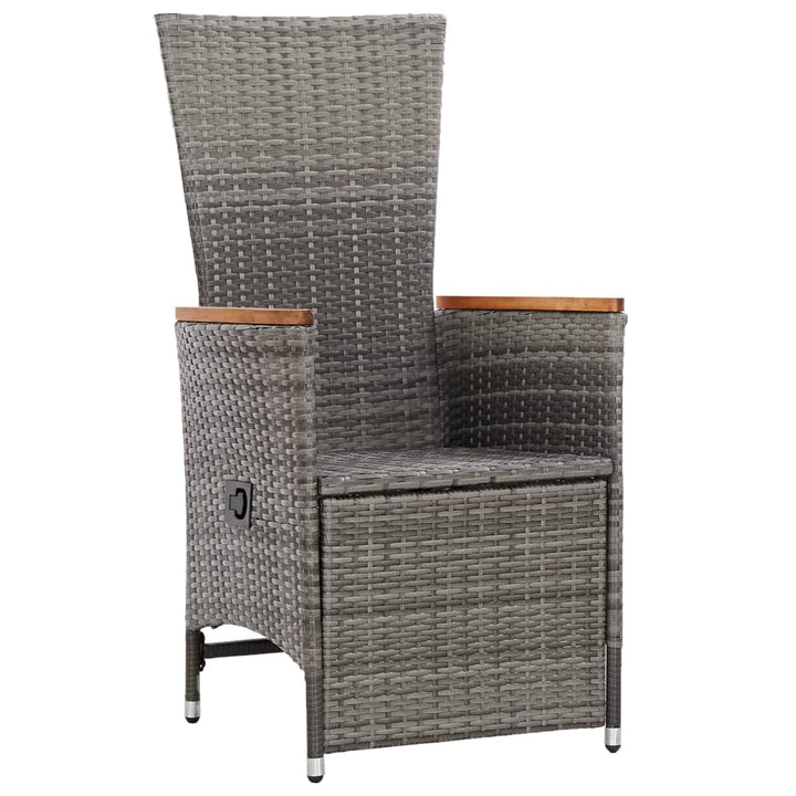 havelænestole 2 stk. med hynder polyrattan grå
