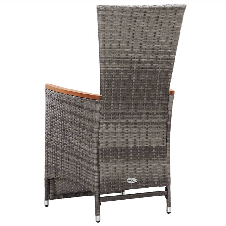 havelænestole 2 stk. med hynder polyrattan grå
