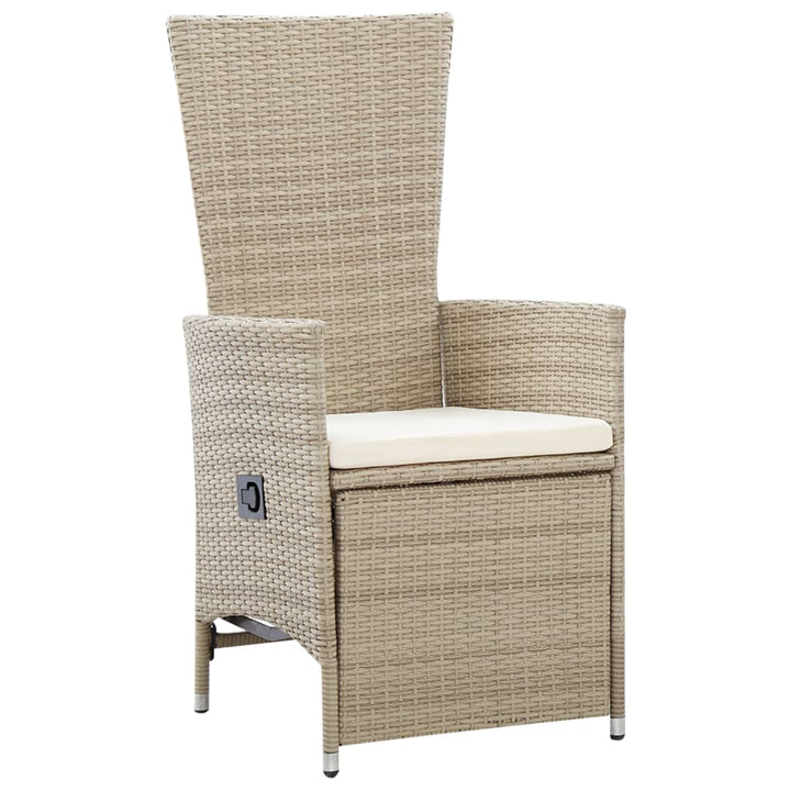 havelænestole 2 stk. med hynder polyrattan beige