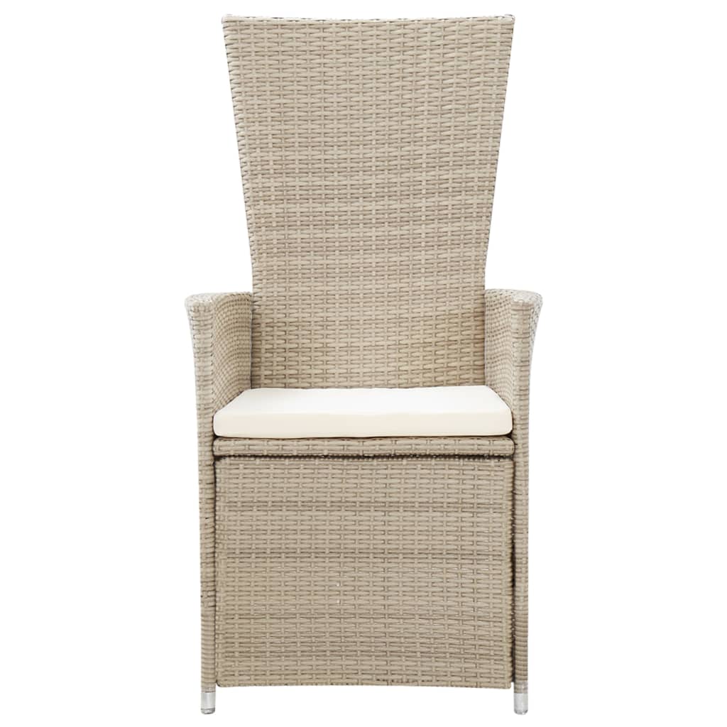 havelænestole 2 stk. med hynder polyrattan beige