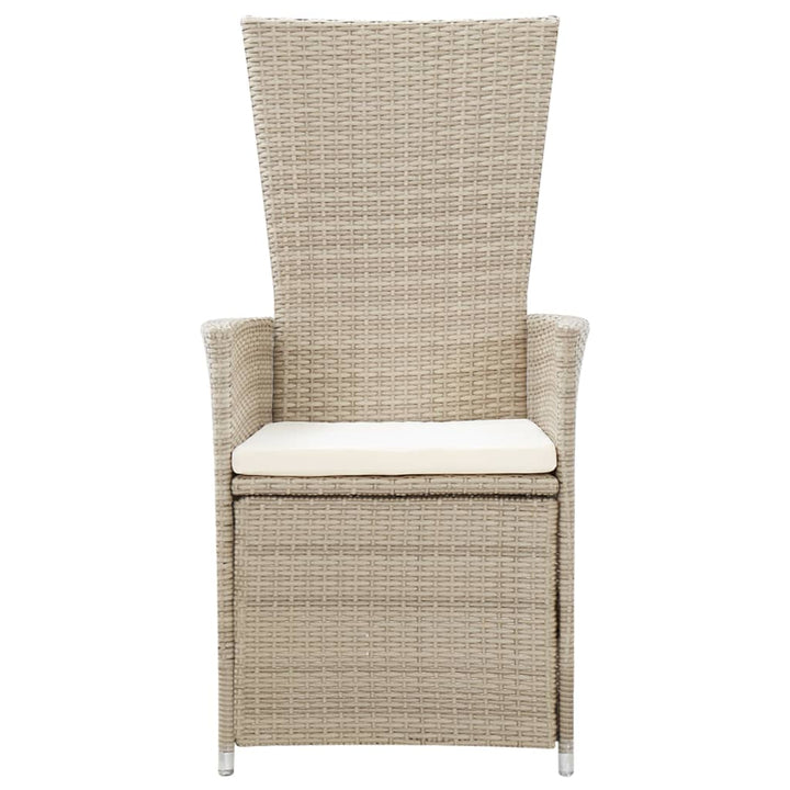 havelænestole 2 stk. med hynder polyrattan beige