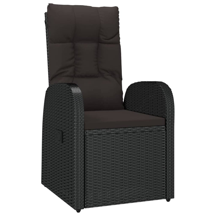 havelænestole 2 stk. med hynder polyrattan sort