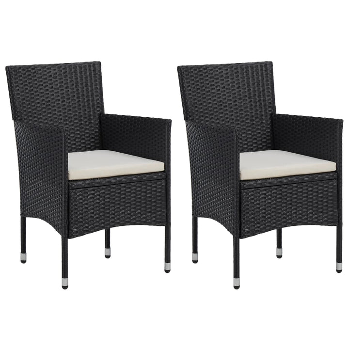 havestole 2 stk. polyrattan sort