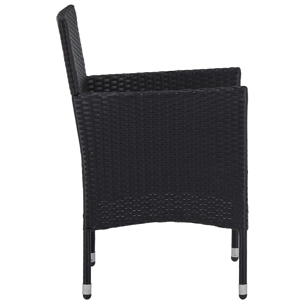 havestole 2 stk. polyrattan sort
