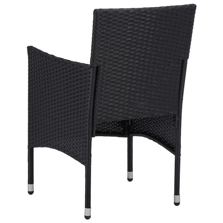havestole 2 stk. polyrattan sort