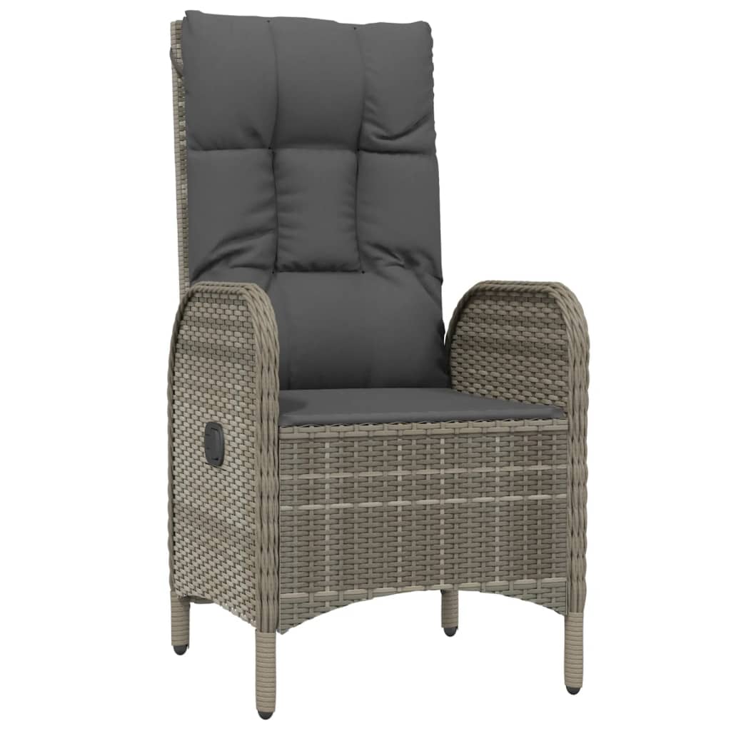 udendørs stole 2 stk. polyrattan grå