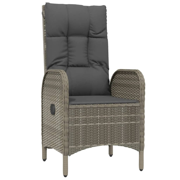 udendørs stole 2 stk. polyrattan grå