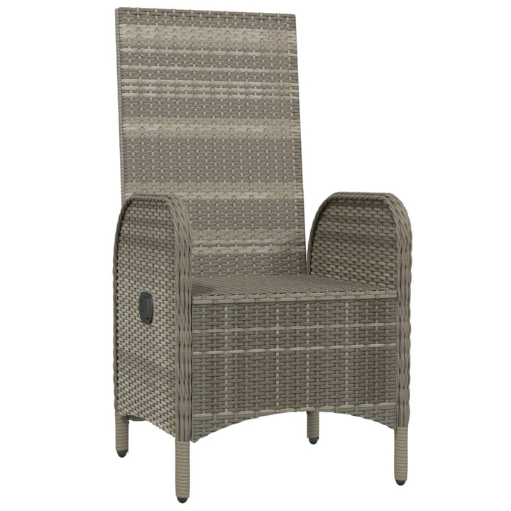 udendørs stole 2 stk. polyrattan grå