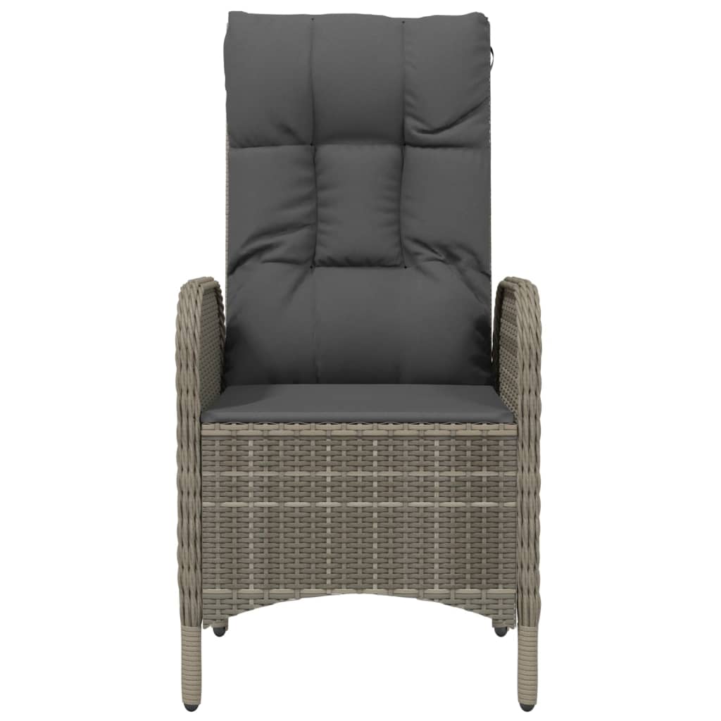 udendørs stole 2 stk. polyrattan grå