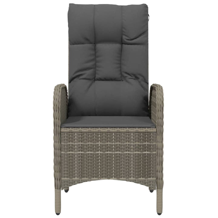 udendørs stole 2 stk. polyrattan grå